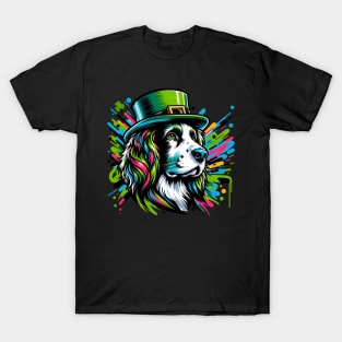 English Springer Spaniel Celebrates St Patrick's Day Joyfully T-Shirt